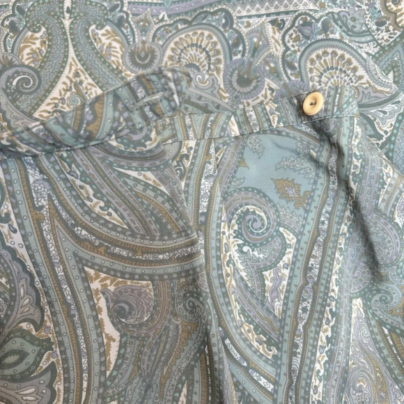 Designs Lane Bryant Paisley Faux Wrap Maxi Skirt Light Sage Green Size 22/24 NEW - Picture 9 of 10